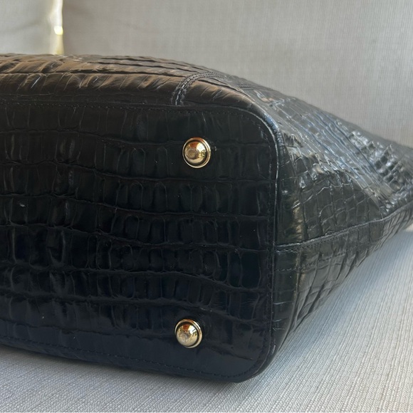 Brahmin Black Crocodile-Embossed All Day Tote - Picture 7 of 10